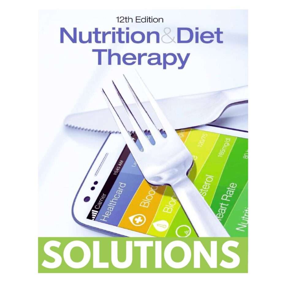 Nutrition And Diet Therapy 12th Edition By Roth