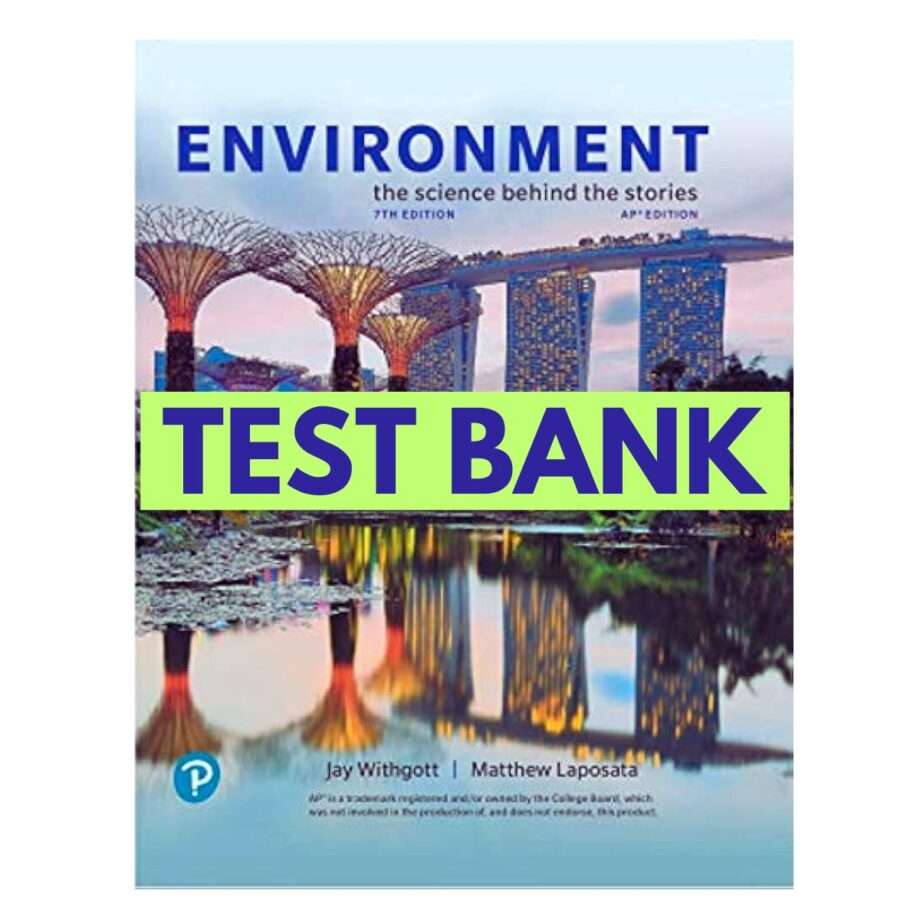 Test Bank for Environment, The Science Behind the Stories, 7th Edition