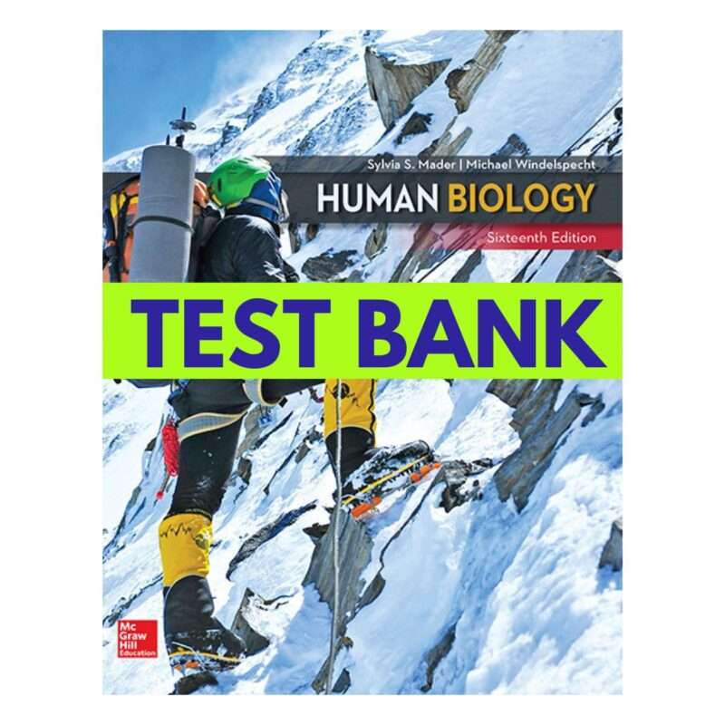 Human Biology 16th Edition Mader Test Bank