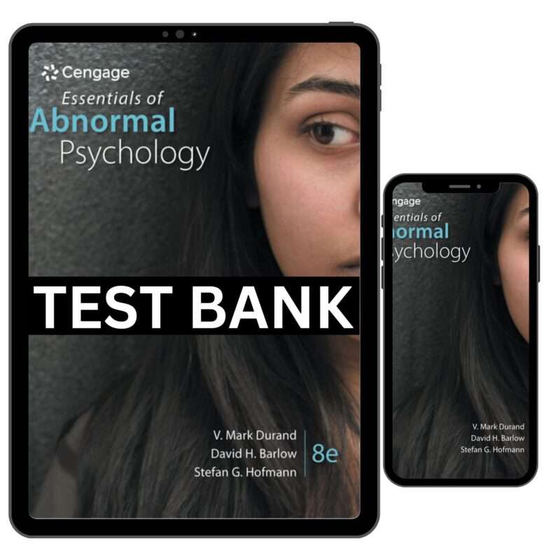 Essentials of Abnormal Psychology 8th Edition Test Bank