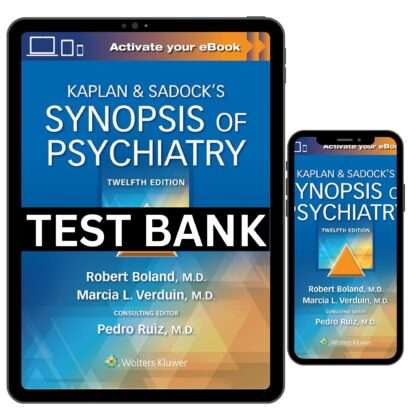 Synopsis of Psychiatry 12th Test Bank